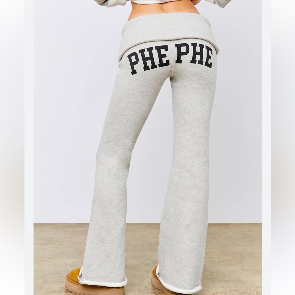 Women's Light Gray Boot-Cut Sweatpants